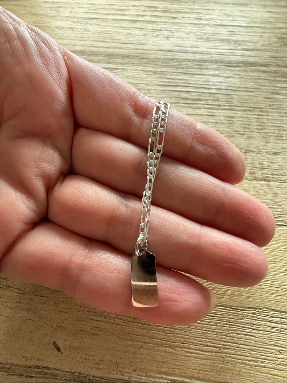 NWOT Coach Sterling Silver Necklace with Blue Logo Tag - Picture 3 of 6